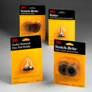 3M Gasket Remover Tool, Scotch-Brite ™ Roloc ™, Used for Removing Old Gasketing Residue and Preparing a Surface for New Gasket, Maroon – 07714