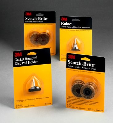 3M Gasket Remover Tool, Scotch-Brite ™ Roloc ™, Used for Removing Old Gasketing Residue and Preparing a Surface for New Gasket, Maroon – 07714