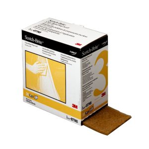 3M Sanding Pad, Scotch-Brite™, Used on Metals/ Paint/ Plastics, Gold, Scuff Pad, 4.75 Inch Width X 15 Feet Length, Pack of 30 – 07745