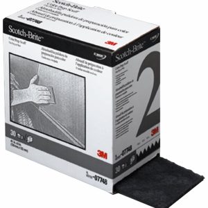 3M Sanding Pad, Scotch-Brite™, Used on Metals/ Paint/ Plastics, Gray, Scuff Pad, 4.75 Inch Width X 15 Feet Length, Pack of 30 – 07748