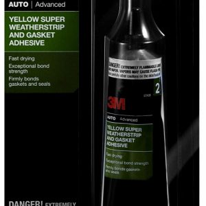 3M Weatherstripe Adhesive, Used to Bond Weatherstripping to Car Doors/ Trunks/ Sun Roofs, Neoprene Rubber, 2 Ounce Tube, Paste, Single – 08002