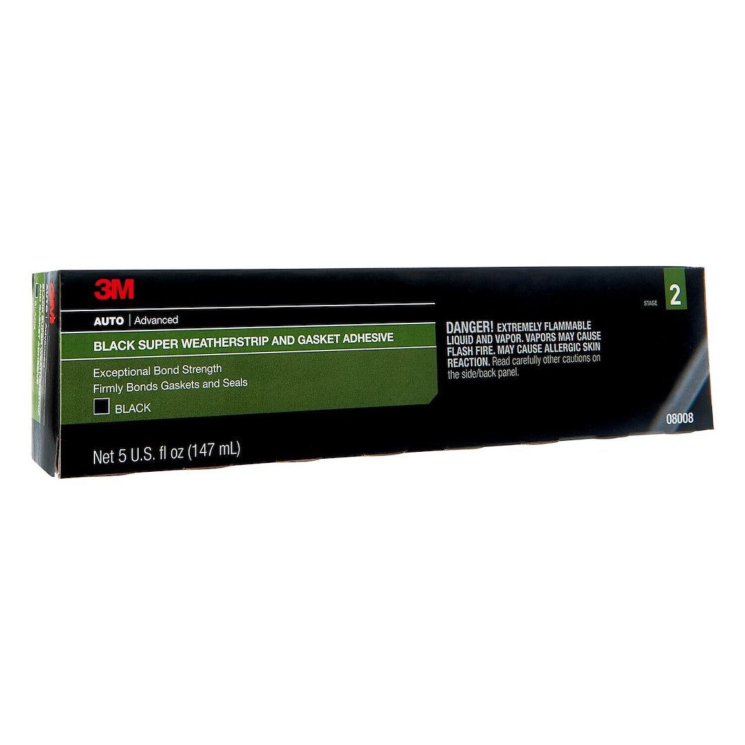 3M Weatherstripe Adhesive, Used to Bond Automotive Weatherstripping/ Headliners/ Rubber Gaskets/ Vinyl/ Metal/ Fabrics/ Holding Paper – 08008