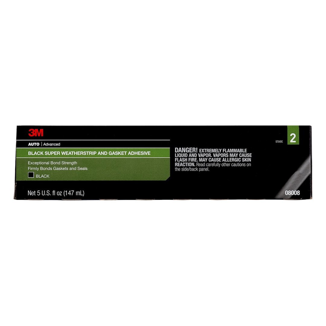 3M Weatherstripe Adhesive, Used to Bond Automotive Weatherstripping/ Headliners/ Rubber Gaskets/ Vinyl/ Metal/ Fabrics/ Holding Paper – 08008