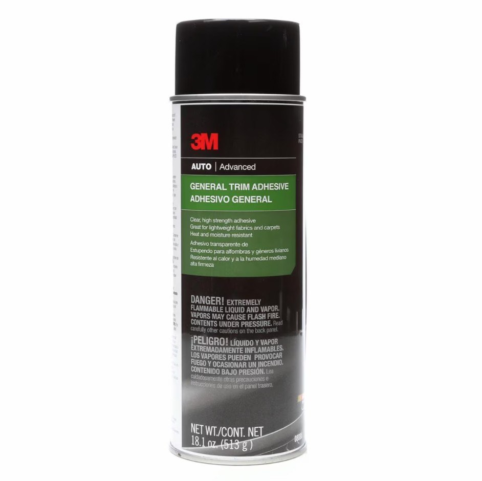 3M Trim and Upholstery Adhesive, Used to Bond Automotive Materials/ Carpeting/ Jute Pads/ Fabrics/ Plastics, Synthetic Elastomer – 08088
