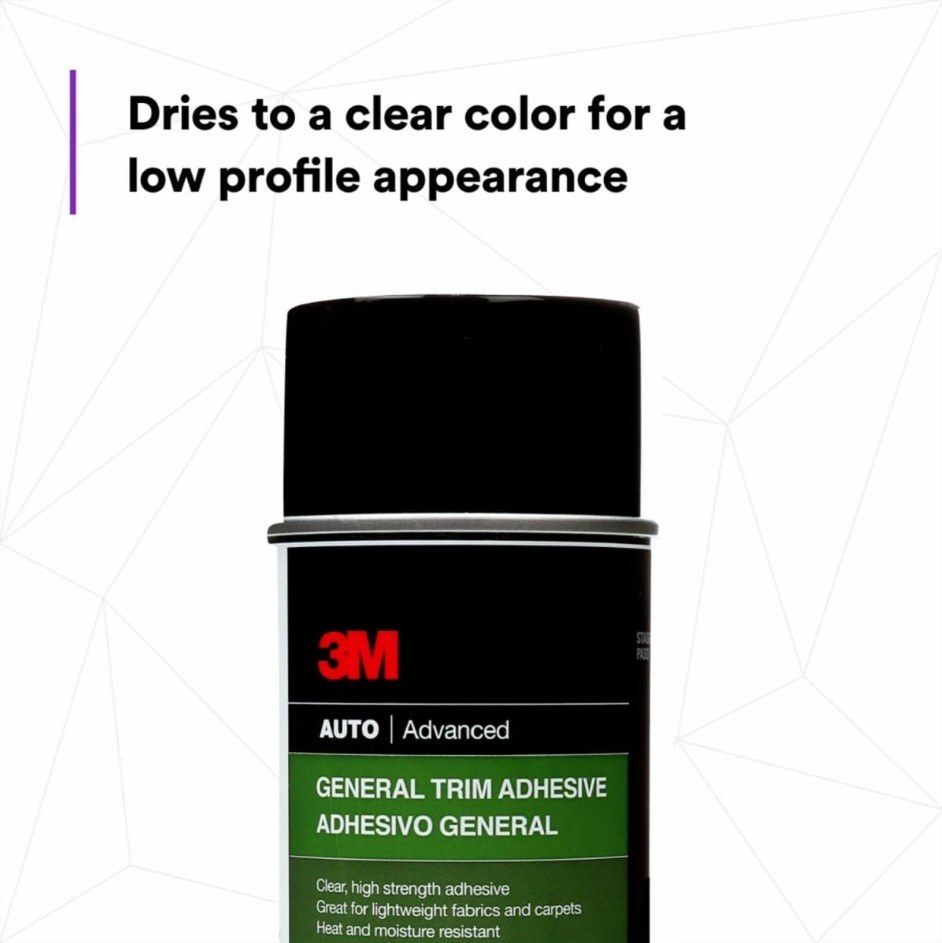 3M Trim and Upholstery Adhesive, Used to Bond Automotive Materials/ Carpeting/ Jute Pads/ Fabrics/ Plastics, Synthetic Elastomer – 08088