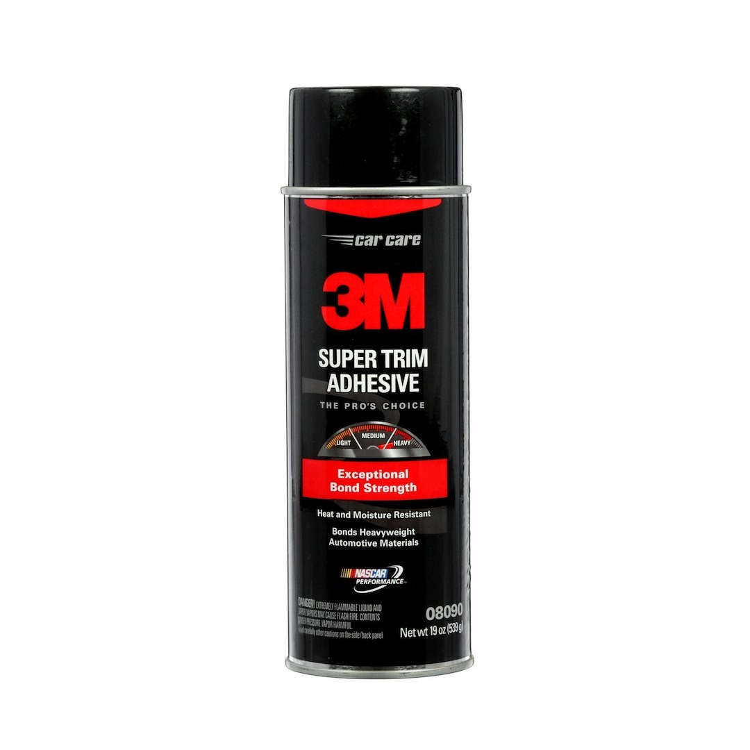 3M Trim and Upholstery Adhesive, Used to Bond Fabric Attachment/ Headliners/ Trim Attachment, Synthetic Elastomer, 19 Ounce Aerosol Can – 08090