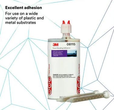 3M Adhesive, Used to Bond Steel/ Aluminum/ Smc/ Frp, 200 Milliliter Cartridge – 08115