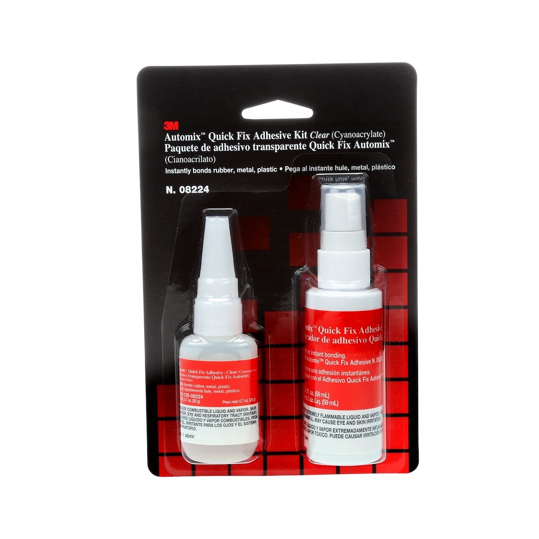 3M Adhesive, Used for Bonding Metal/ Glass/ Plastic, One 0.7 Ounce Bottle/ One 2 Ounce Bottle – 08224