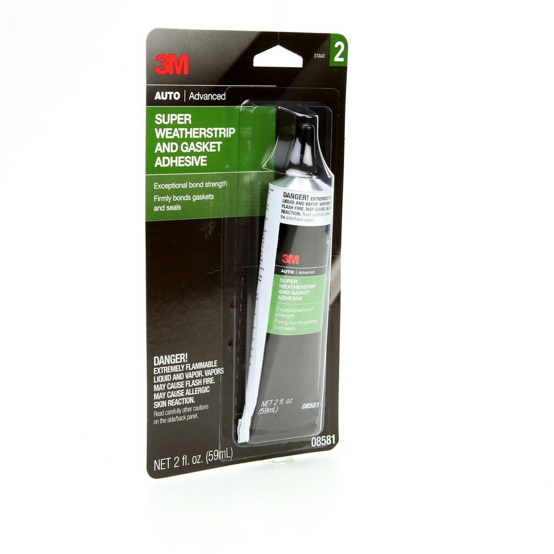 3M Adhesive Sealant, Used to Seal Car/ Trunks Doors/ Sun Roofs, 2 Fluid Ounce Tube, Single – 08581