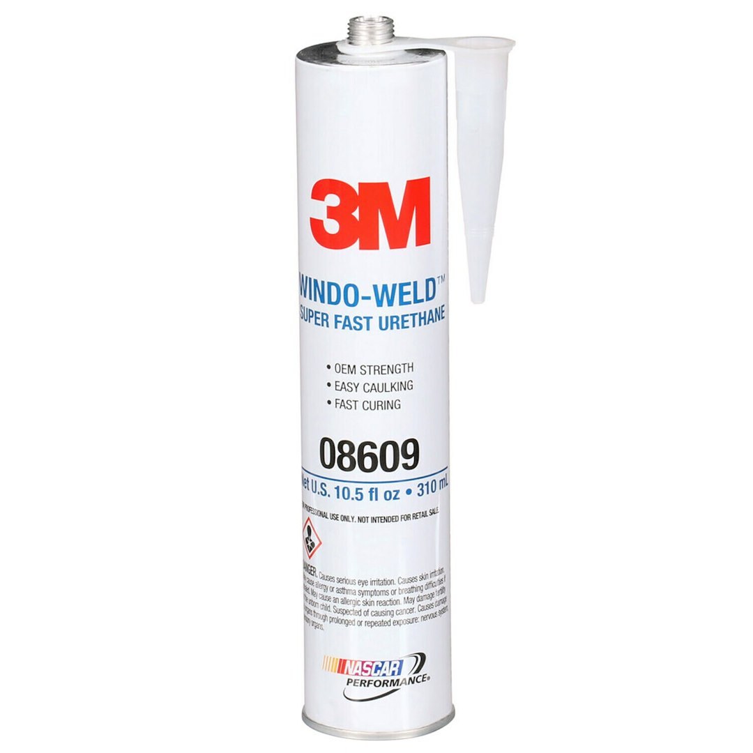 3M Window Glass Adhesive, Windo-Weld ™, Used for Bonding Replacement Auto Glass to Car Bodies, Polyurethane, 10.5 Ounce Cartridge, Paste – 08609