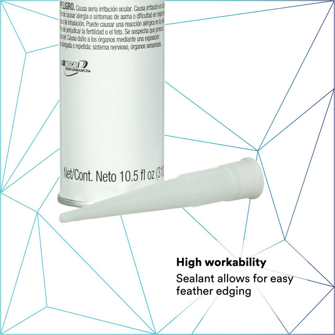 3M Window Glass Adhesive, Used for Windshield Bonding and Stationary Glass Attachment, Polyurethane, 10.5 Ounce Cartridge, Paste, Single – 08693