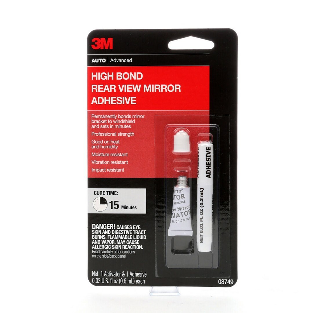 3M Interior Rear View Mirror Adhesive, 0.02 Fluid Ounce Tube – 08749