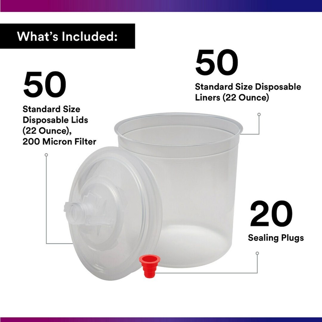 3M Spray Gun Cup Liner, Pps ™, Use with 3M 22 Fluid Ounce Spray Gun Cup – 16000