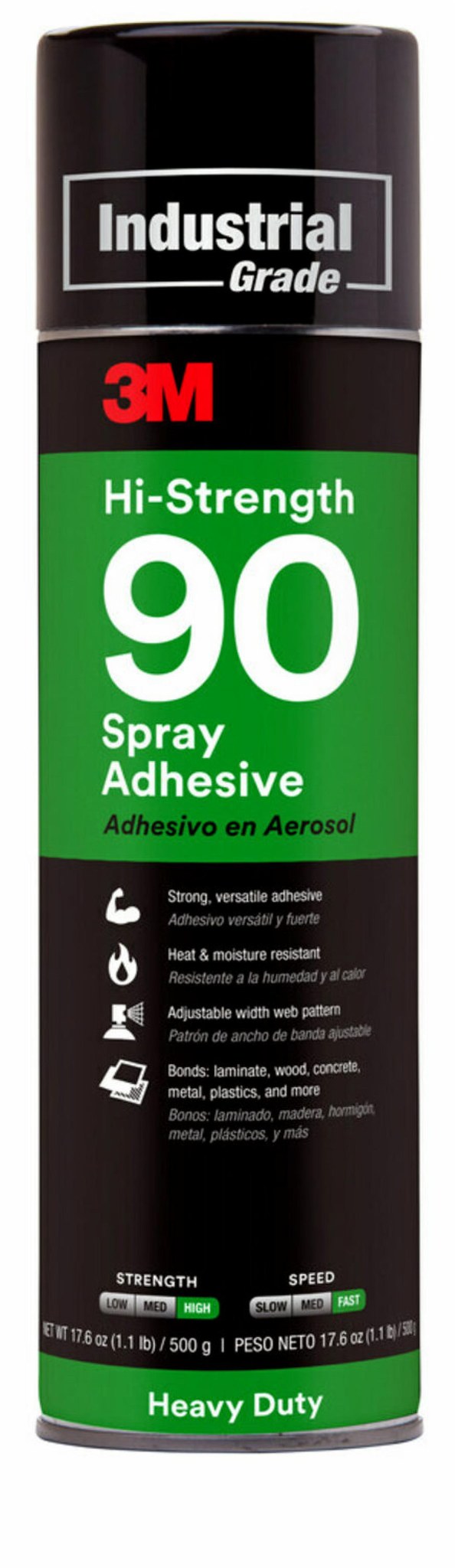 3M Adhesive, Used for Bonding Metal/ Concrete/ Plastic/ Wood, 17.6 Ounce Aerosol Can – 30023