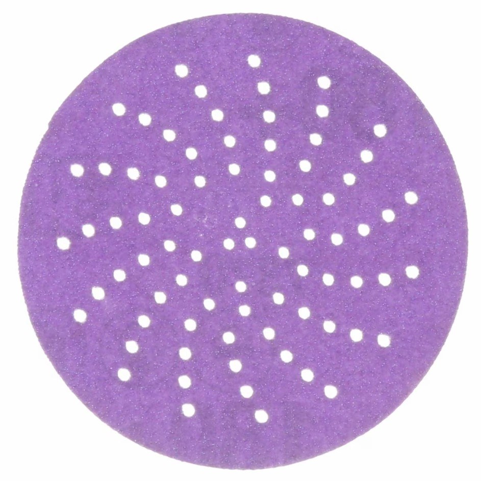 3M Sanding Disc, Cubitron™ II, Used for Featheredging/ Coarse Sanding/ Paint Removal/ Paint Stripping/ Random Orbital Sanding, Purple – 31364