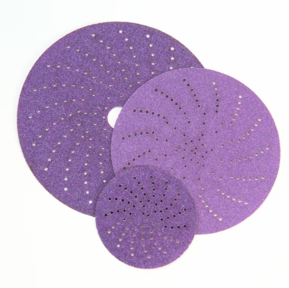 3M Sanding Disc, Cubitron™ II, Used for Featheredging/ Coarse Sanding/ Paint Removal/ Paint Stripping/ Random Orbital Sanding, Purple – 31364