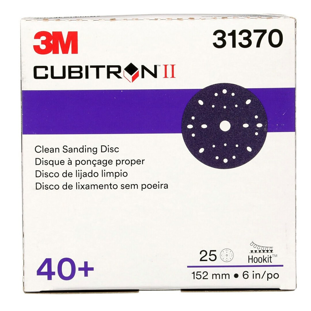 3M Sanding Disc, Cubitron™ II, Used for Featheredging/ Coarse Sanding/ Paint Removal/ Paint Stripping/ Random Orbital Sanding, Purple – 31370