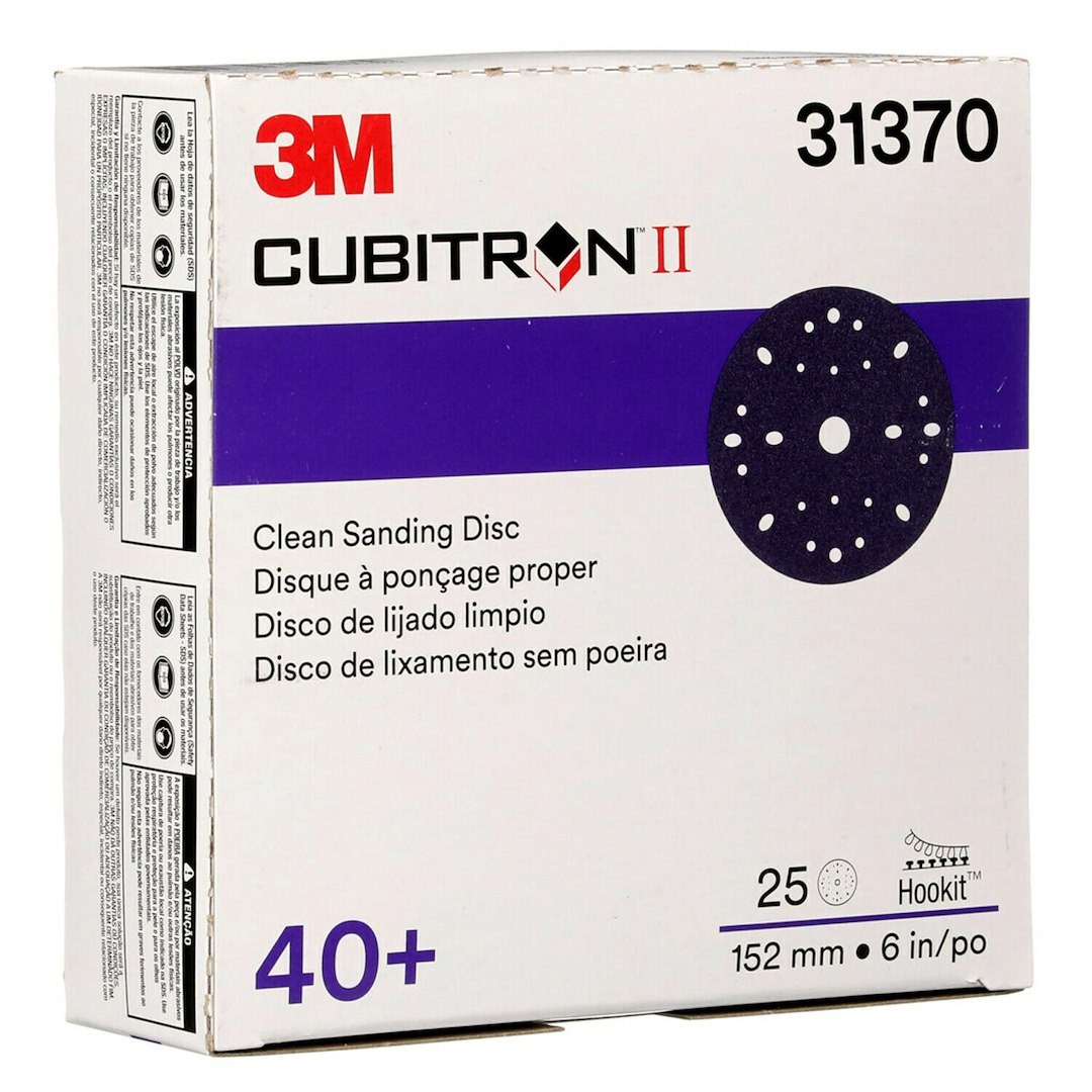3M Sanding Disc, Cubitron™ II, Used for Featheredging/ Coarse Sanding/ Paint Removal/ Paint Stripping/ Random Orbital Sanding, Purple – 31370