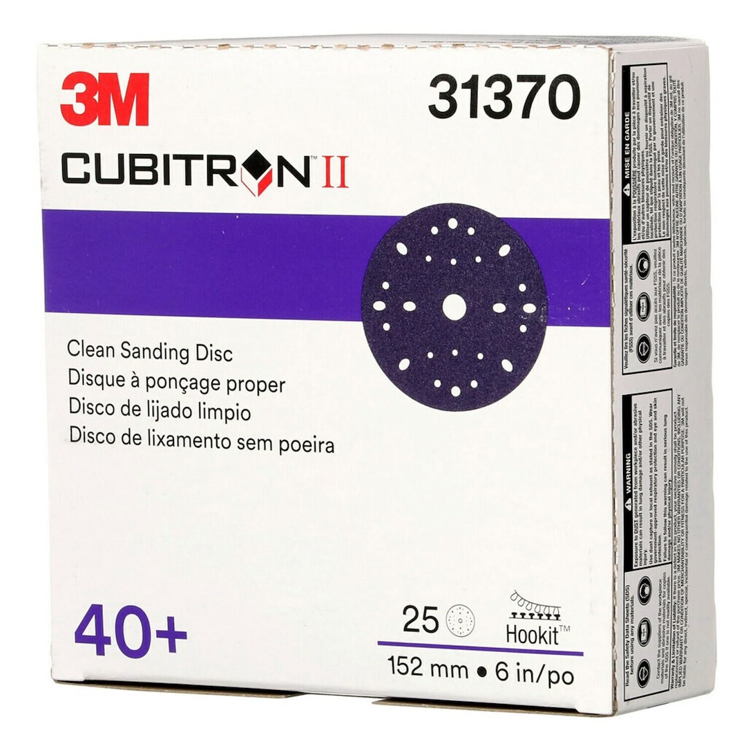 3M Sanding Disc, Cubitron™ II, Used for Featheredging/ Coarse Sanding/ Paint Removal/ Paint Stripping/ Random Orbital Sanding, Purple – 31370