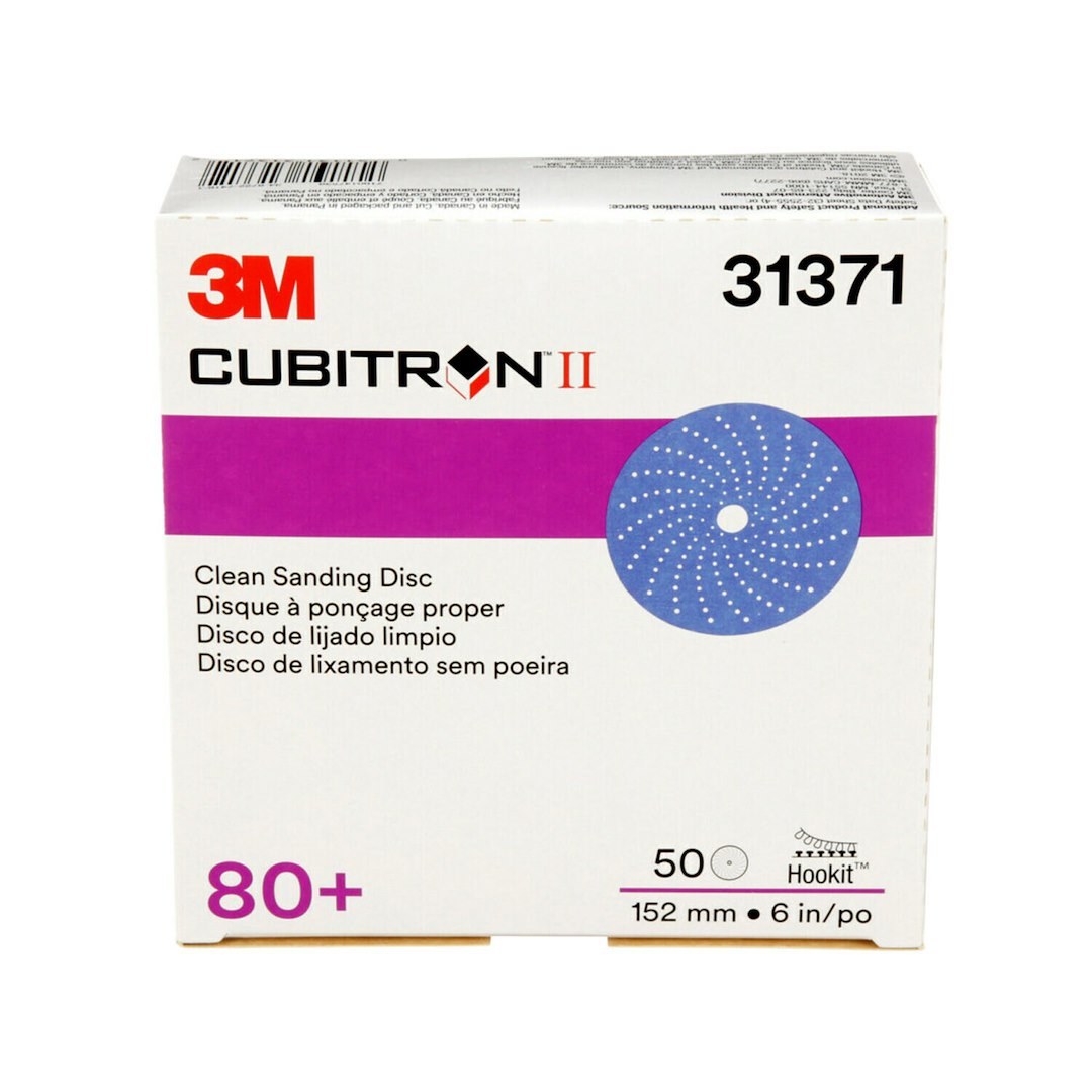 3M Sanding Disc, Cubitron™ II Hookit™, Used for Fine Featheredging/ Paint Removal and Feather-Edging Removal, Purple, Precision Shaped Ceramic – 31371