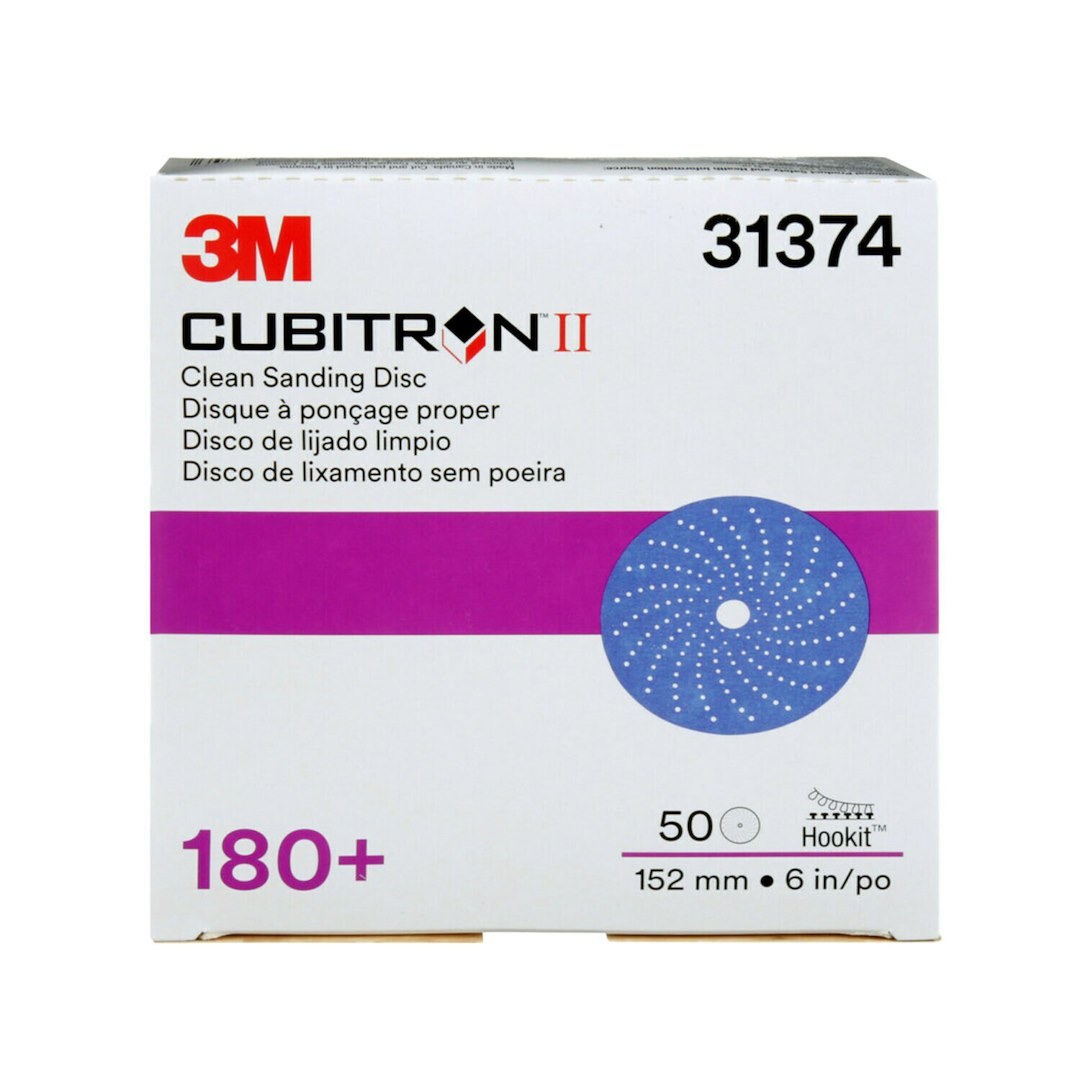 3M Sanding Disc, Cubitron™ II, Used for Featheredging/ Coarse Sanding/ Paint Removal/ Paint Stripping/ Random Orbital Sanding, Purple – 31374