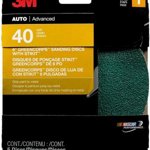 3M Sanding Disc, Stikit ™ Green Corps ™, Used for Stripping Paint to Metal, Shaping and Sanding Plastic Filler, Aluminum Oxide – 31547