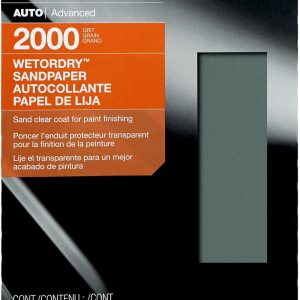 3M Sandpaper, Wetordry ™, Used IN Wet Sanding/ Levels Minor Dust Nibs and Light Sanding to Adjust Mismatched Orange Peel – 32044