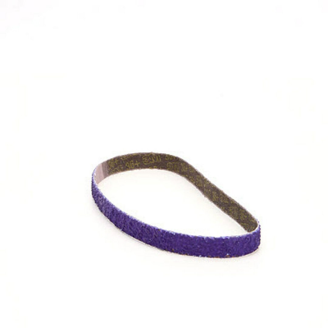 3M Sanding Belt, Cubitron™ II, Use with 3M File Belt Sander, 36+ Grit, 18 Inch Length X 1/2 Inch Width, Dry Use Only, Purple – 33443