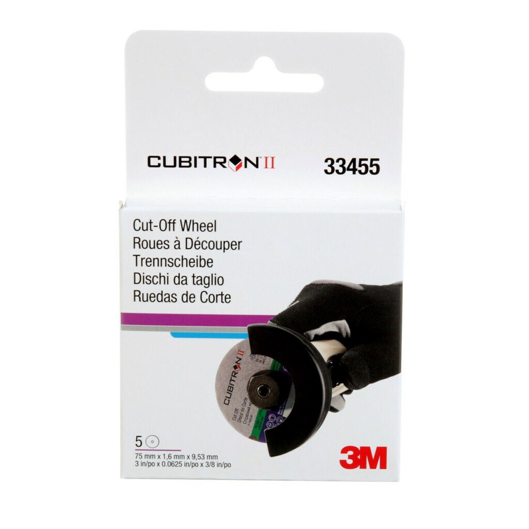 3M Sanding Disc, Cubitron ™ II, Used for Cutting, Black, Aluminum Oxide, 3 Inch Diameter, Machine Use – 33455
