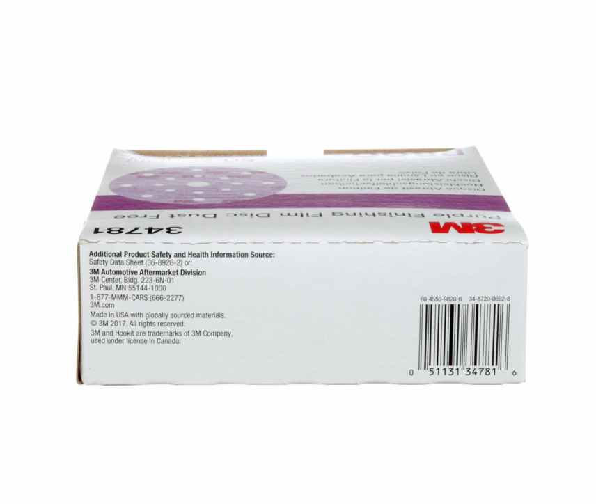 3M Sandpaper, Hookit ™, Sanding Disc, Dust-Free, Used for Repairing Large Area Paint Defects, P800 Grit, 6 Inch Diameter, Aluminum Oxide – 34781