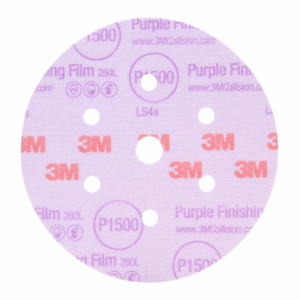 3M Sandpaper, Hookit ™, Sanding Disc, Dust-Free, Used for Repairing Large Area Paint Defects, P1500 Grit, 6 Inch Diameter, Aluminum Oxide – 34784