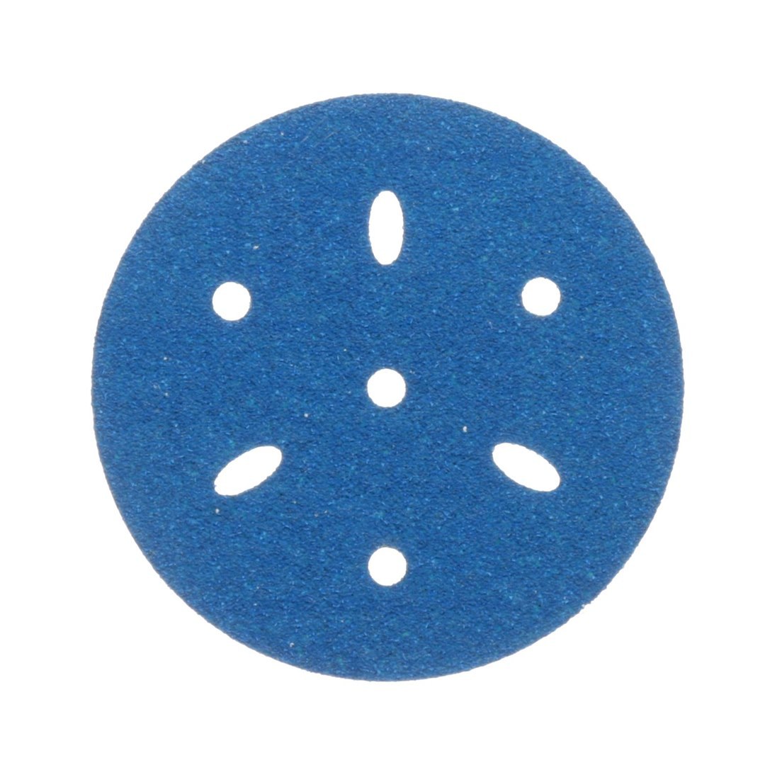 3M Sanding Disc, Hookit ™, 80 Grit, 3 Inch Diameter, Hook and Loop Type Attachment, Dry Use Only, Box of 50, Blue, Ceramic Aluminum Oxide – 36142