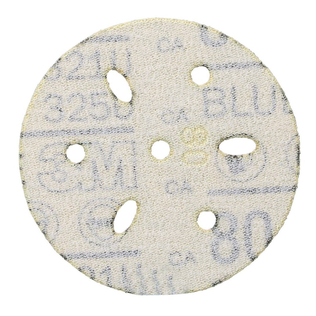 3M Sanding Disc, Hookit ™, 80 Grit, 3 Inch Diameter, Hook and Loop Type Attachment, Dry Use Only, Box of 50, Blue, Ceramic Aluminum Oxide – 36142