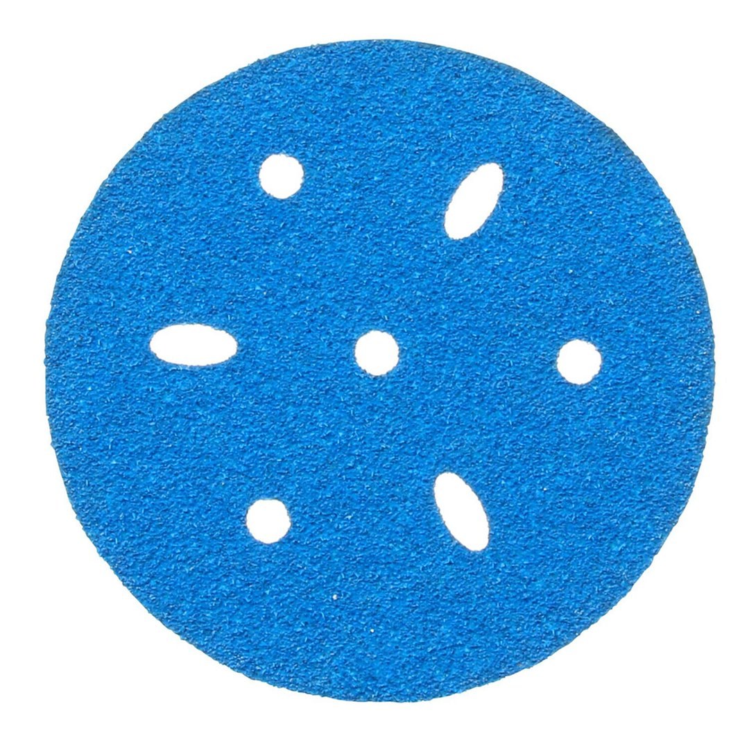 3M Sanding Disc, Hookit ™, 80 Grit, 3 Inch Diameter, Hook and Loop Type Attachment, Dry Use Only, Box of 50, Blue, Ceramic Aluminum Oxide – 36142