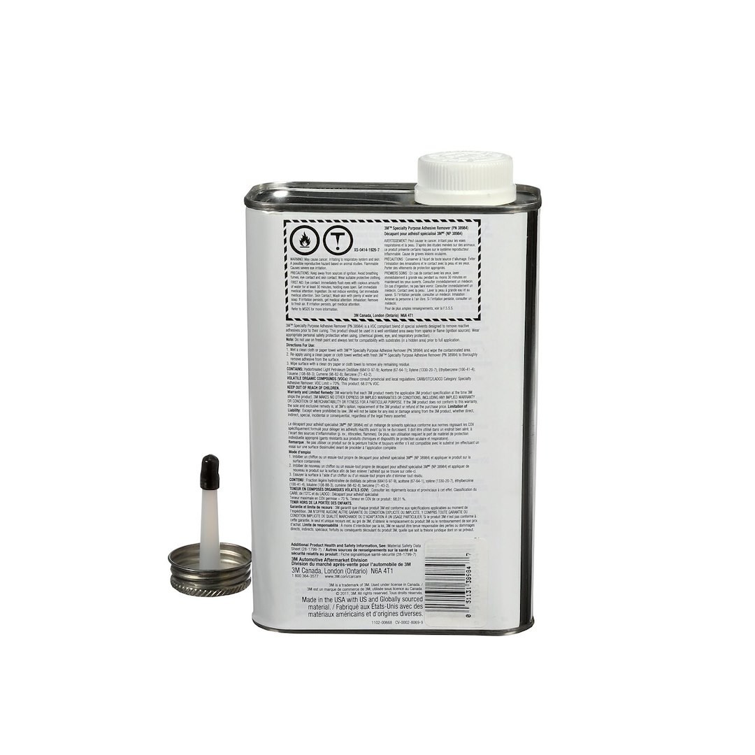 3M Adhesive Remover, Use to Remove Reactive Adhesives from Variety of Substrates, 1 Quart Can, Single – 38984