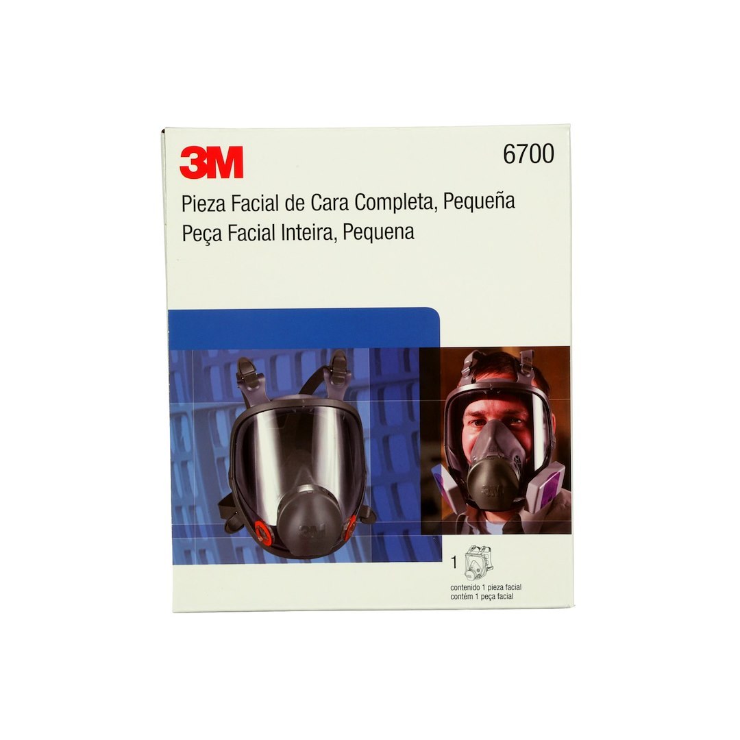 3M Respirator, Full Facepiece Reusable Respirator, 4 Point Strap, Small Size, Single, With Strap/ Silicone Faceseal and Exhalation Valve – 54145