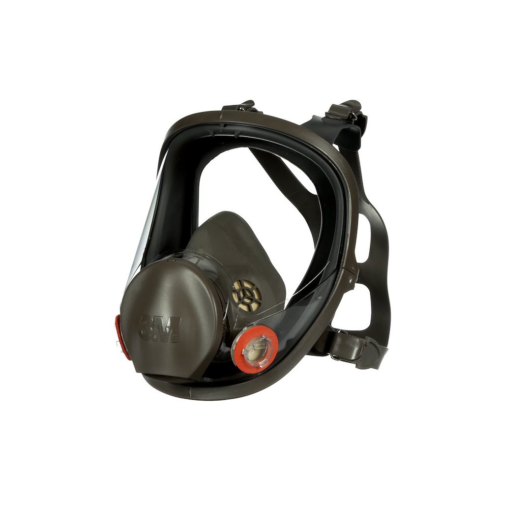 3M Respirator, Full Facepiece Reusable Respirator, 4 Point Strap, Large Size, Single, With Strap/ Silicone Faceseal and Exhalation Valve – 54159