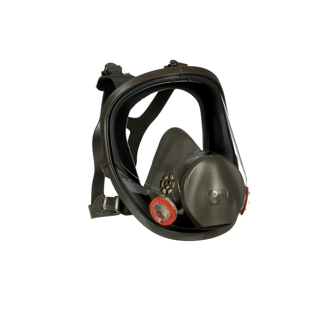 3M Respirator, Full Facepiece Reusable Respirator, 4 Point Strap, Large Size, Single, With Strap/ Silicone Faceseal and Exhalation Valve – 54159