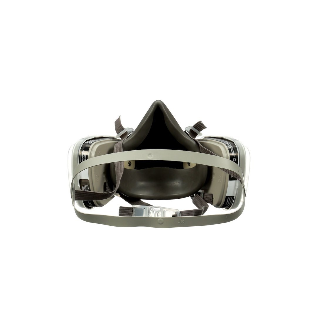 3M Respirator, Half Mask Respirator, P95 Rated, Niosh Approved, Dual Headbands, Single, With 6001 Ov Cartridge and 5P71 Filter – 54252