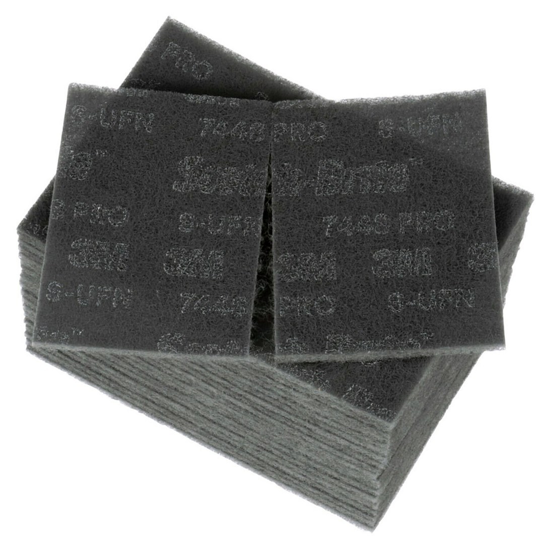3M Sanding Pad, Scotch-Brite™, Used for Cleaning/ Blending/ Prepping/ Finishing on Metal/ Wood/ Plastics/ Composites, Gray, Ultra Fine Pad – 64935