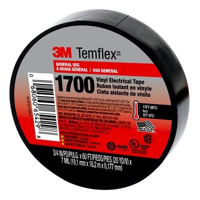 3M Electrical Tape, Temflex ™, 3/4 Inch Width X 60 Foot Length, Vinyl – 65429