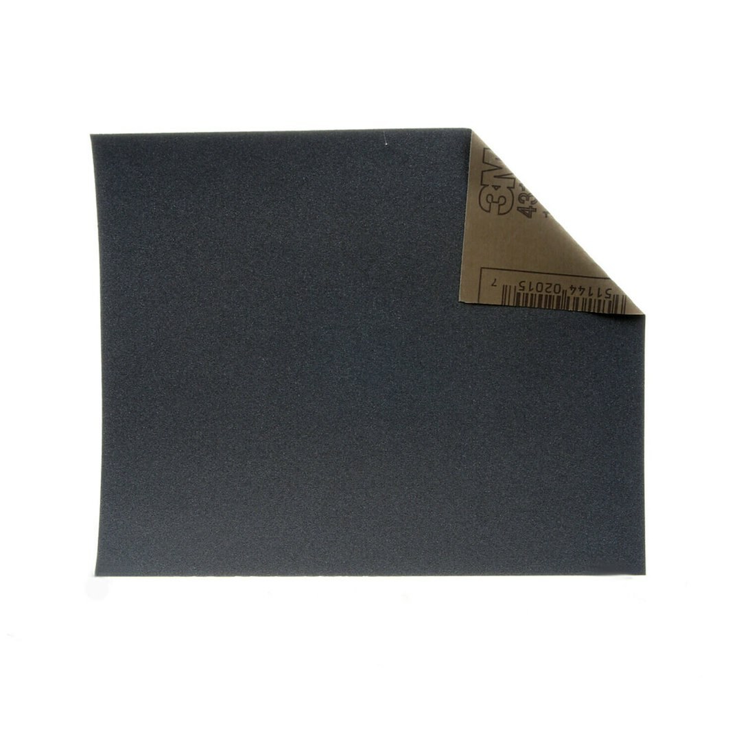 3M Sandpaper, Wetordry™, Used for Sanding Flat Areas, 320 Grit, 9 Inch Width X 11 Inch Length, Wet and Dry Use, Silicon Carbide, Hand Use – 99421