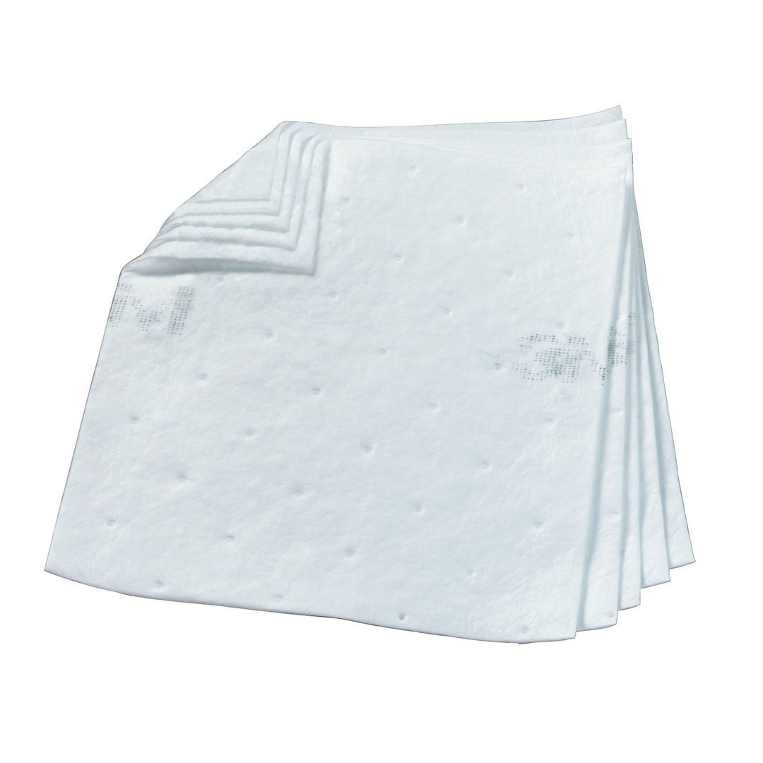 3M Oil Absorbent, High Capacity Absorbent, 19 Inch Length X 17 Inch Width Pads, Absorbs 37.5 Gallons Per Bale, Single – HP156