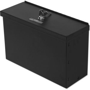 Tuffy Sec Safe, Cargo Organizer, Universal Safe, Key Lock, 6-1/4 Inch Length X 15-3/4 Inch Width X 10-1/8 Inch Height, Powder Coated, Black – 02901