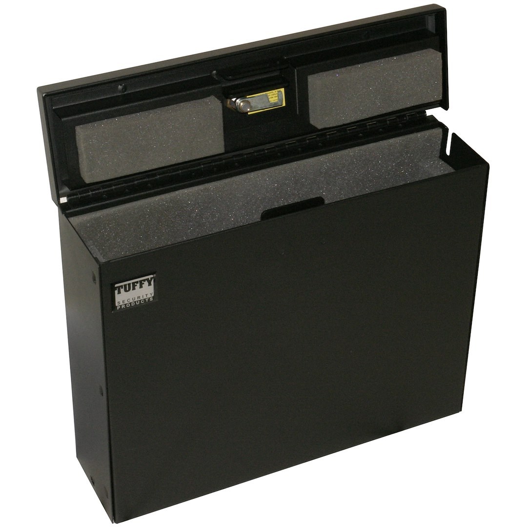 Tuffy Sec Laptop Security Kit, Steel, Powder Coated, Black, 18-5/16 Inch Width X 5-1/4 Inch Depth X 14-1/4 Inch Height Overall Size – 182-01