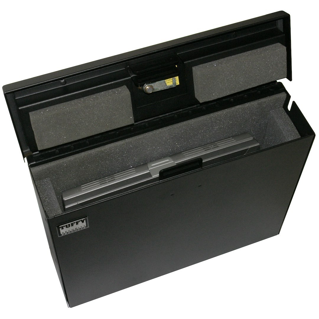 Tuffy Sec Laptop Security Kit, Steel, Powder Coated, Black, 18-5/16 Inch Width X 5-1/4 Inch Depth X 14-1/4 Inch Height Overall Size – 182-01