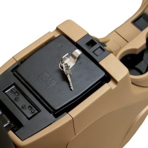 Tuffy Sec Console Security Insert, With Standard Key Lock, Powder Coat, Black, Steel – 276-01