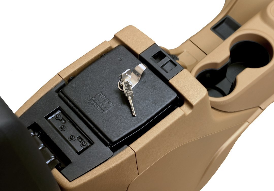 Tuffy Sec Console Security Insert, With Standard Key Lock, Powder Coat, Black, Steel – 276-01
