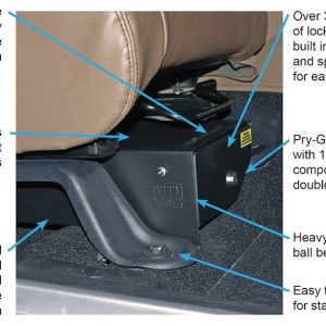 Tuffy Sec Under Seat Storage Unit, Under Passenger Side Seat, Single Compartment Security Drawer – 293-01