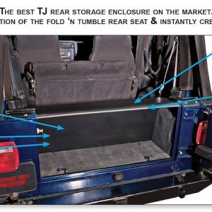 Tuffy Sec Cargo Enclosure, Standard, Use to Provide Over 5500 Cubic Inches of Lockable Storage Space, Behind Rear Seat – 296-01